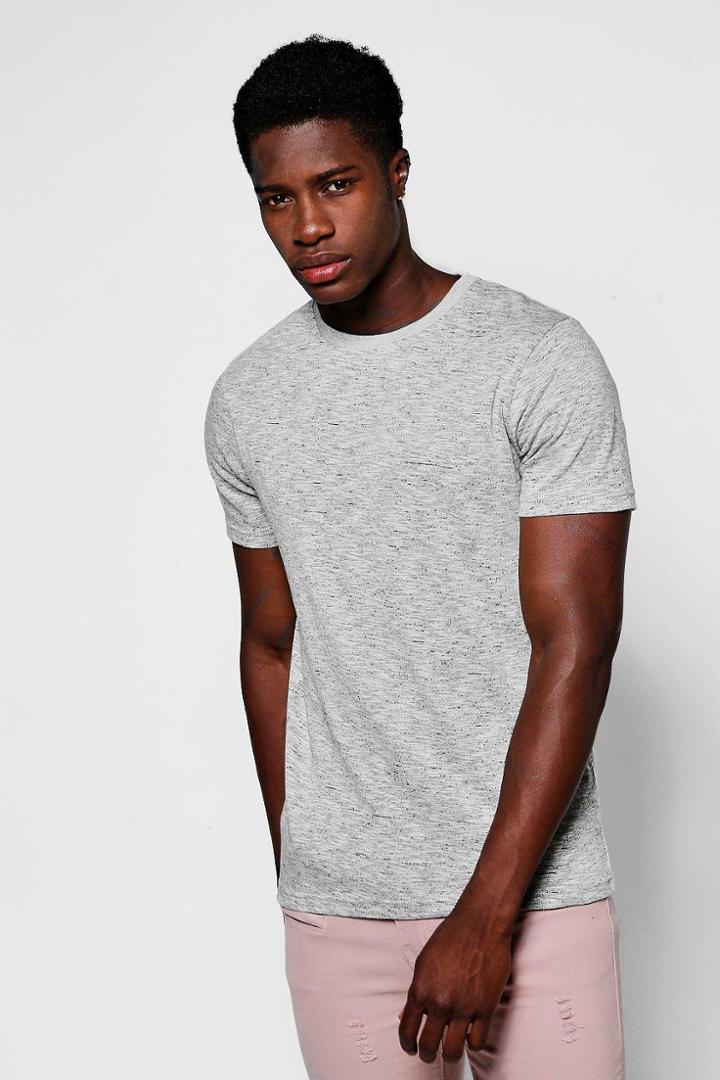 Boohoo Space Dye T-shirt Grey