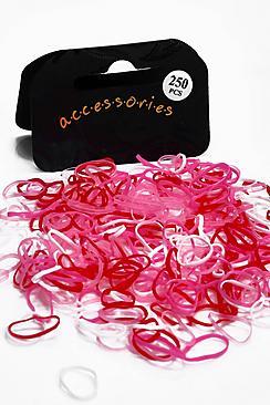 Boohoo Honey Pink Mini Elastic Hair Bands