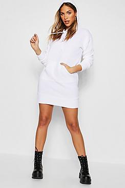 Boohoo Hooded Oversized Knitted Dress