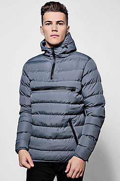 Boohoo Over The Head Quilted Jacket