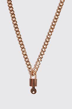 Boohoo Chunky Padlock Necklace