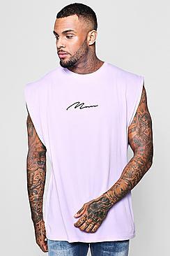 Boohoo Man Signature Embroidered Sleeveless T-shirt