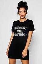 Boohoo Late Nights Sleep Tee