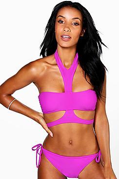 Boohoo Tibet Mix And Match Harness Bikini Top