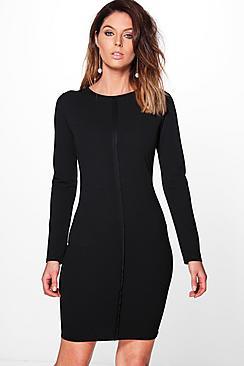 Boohoo Niamh Tailored Long Sleeve Dress