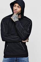 Boohoo Multi Zip Detail Over The Head Hoodie