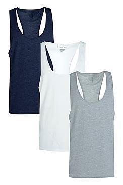 Boohoo 3 Pack Racer Back Vests