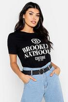 Boohoo Brooklyn Slogan T-shirt