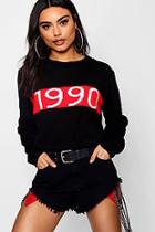 Boohoo Emily 1990 Athleisure Sports Knitted Jumper