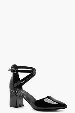 Boohoo Block Heel Pointed Ballets