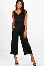 Boohoo Olivia Belted Jumpsuit