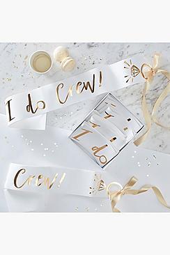 Boohoo I Do Crew Sash 6 Pack