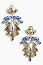 Boohoo Matilda Multi Colour Stone Statement Earrings Multi