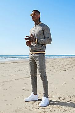 Boohoo Houndstooth Check Smart Bomber Tracksuit