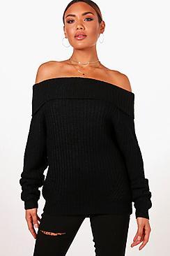 Boohoo Marisha Chunky Bardot Jumper