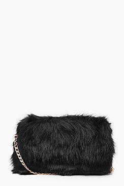 Boohoo Kirsten Foldover Faux Fur Cross Body