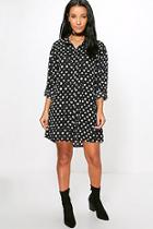 Boohoo Gaynor Spot Woven Shirt Dress