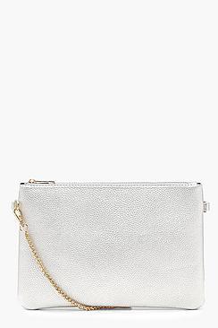 Boohoo Maria Metallic Chunky Chain Cross Body