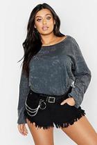 Boohoo Plus Acid Long Sleeve T-shirt