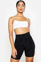 Boohoo Tie Belted Slinky Cycling Short