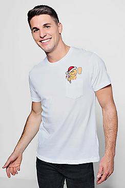 Boohoo Christmas Gingerbread Pocket T-shirt
