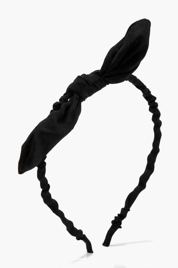 Boohoo Eliza Bow Detail Headband Black
