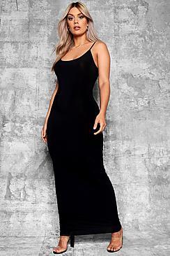 Boohoo Plus Leah Slinky Strappy Maxi Dress