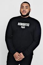 Boohoo Big And Tall Romantic Paris Sweater
