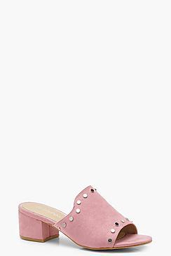 Boohoo Wide Fit Studded Mules