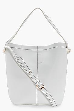 Boohoo Lottie Structured Bucket Bag