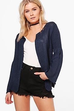 Boohoo Erin Flared Sleeve Cardigan