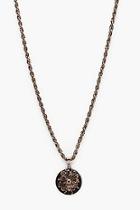 Boohoo Medusa Medallion Pendant Necklace