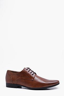 Boohoo Punched Vamp Brogue Detail Smart Shoe