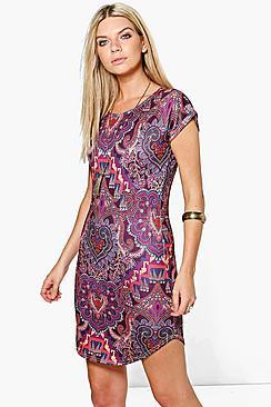 Boohoo Lydia Curved Hem Dress
