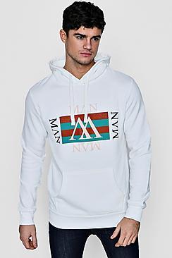 Boohoo Man Retro Repeat Printed Hoodie