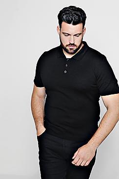 Boohoo Big And Tall Fine Gauge Knit Polo