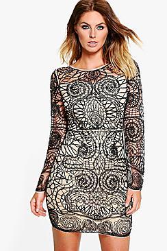 Boohoo Boutique Jourdan Embellished Bodycon Dress