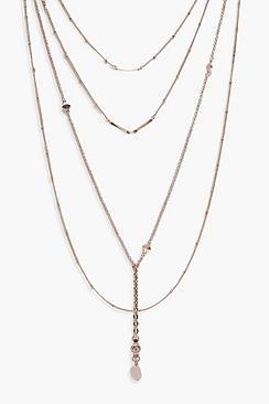 Boohoo Emily Layered Bead Detail Necklace