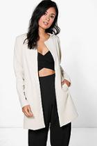 Boohoo Holly Collarless Lined Duster
