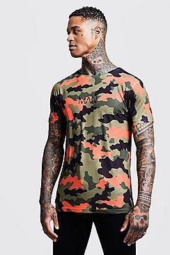 Boohoo Original Man Camo Printed T Shirt