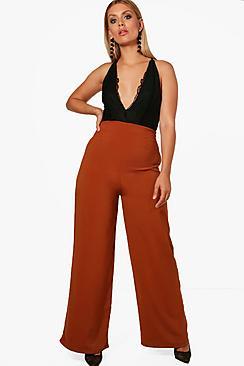 Boohoo Plus Woven Wide Leg Trouser