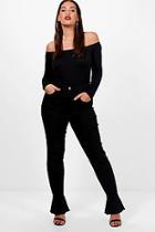 Boohoo Plus Laura Frill Bottom Stretch Skinny Jean