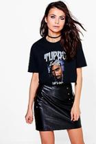 Boohoo Alexandra 2 Pac Oversized Band Crop Top