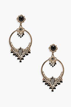 Boohoo Erin Statement Diamante Chandelier Earrings