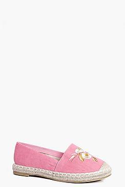 Boohoo Grace Embroidered Espadrille