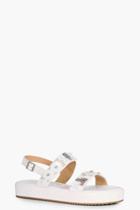 Boohoo Amber Embellished Two Part Slider Flat White