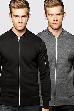 Boohoo 2 Pack Jersey Ma1 Bomber