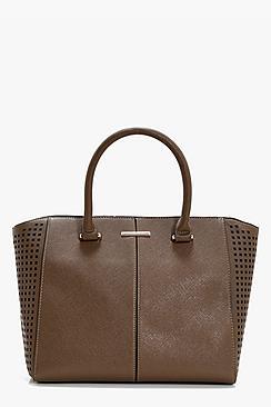 Boohoo Tia Perforated Wings Tote