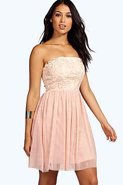 Boohoo Boutique Lana Corded Bandeau Prom Dress