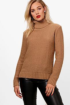 Boohoo Grace Soft Knit Roll Neck Jumper